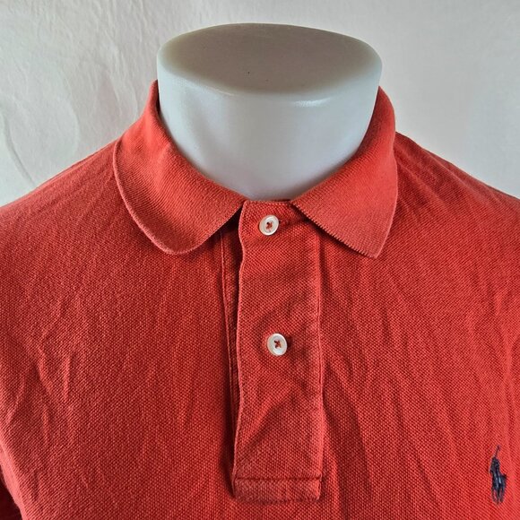 Polo Ralph Lauren Shirt Mens Size Large Orange Polo Pony Logo Classic Preppy - Picture 2 of 7